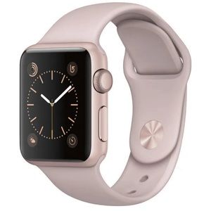 Apple Watch Series 1 38mm Aluminum Case Pink Sand Sport Band Smartwatch